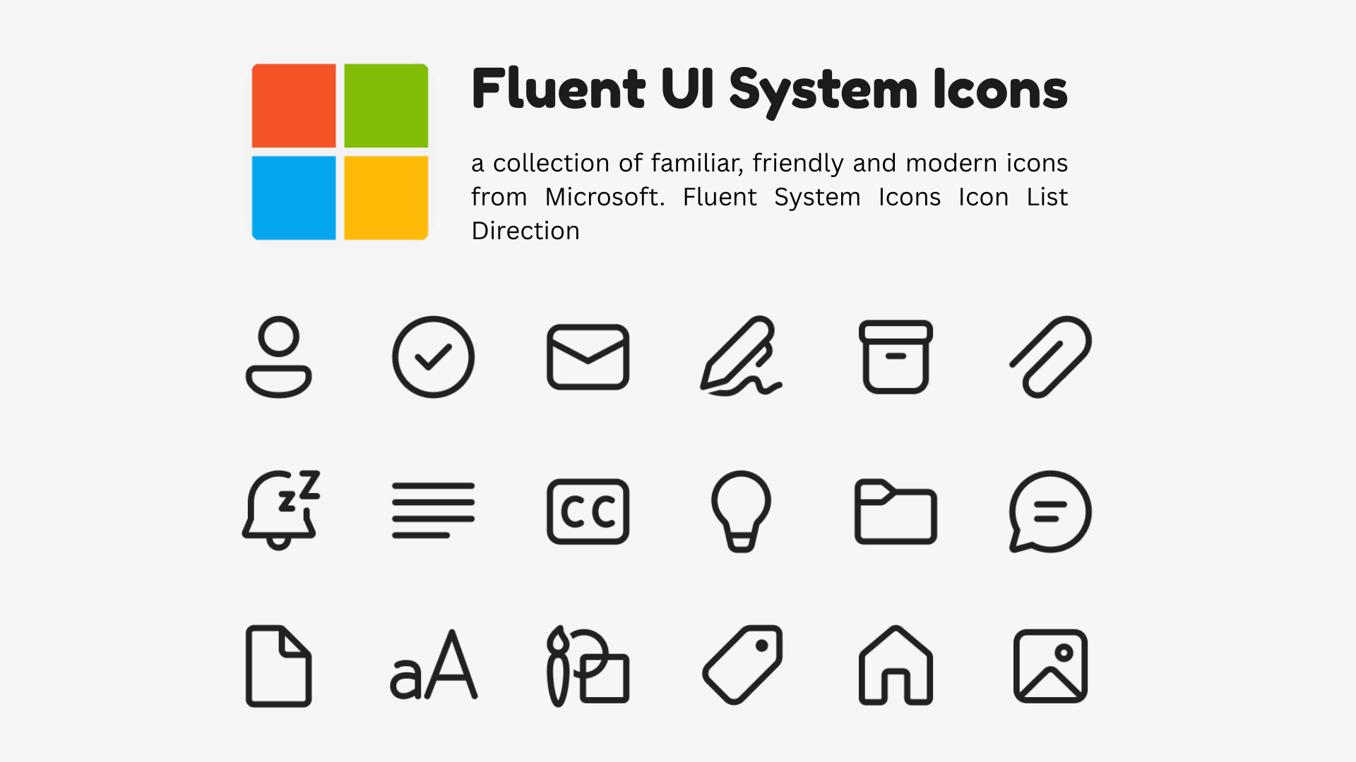 Fluent UI icon examples