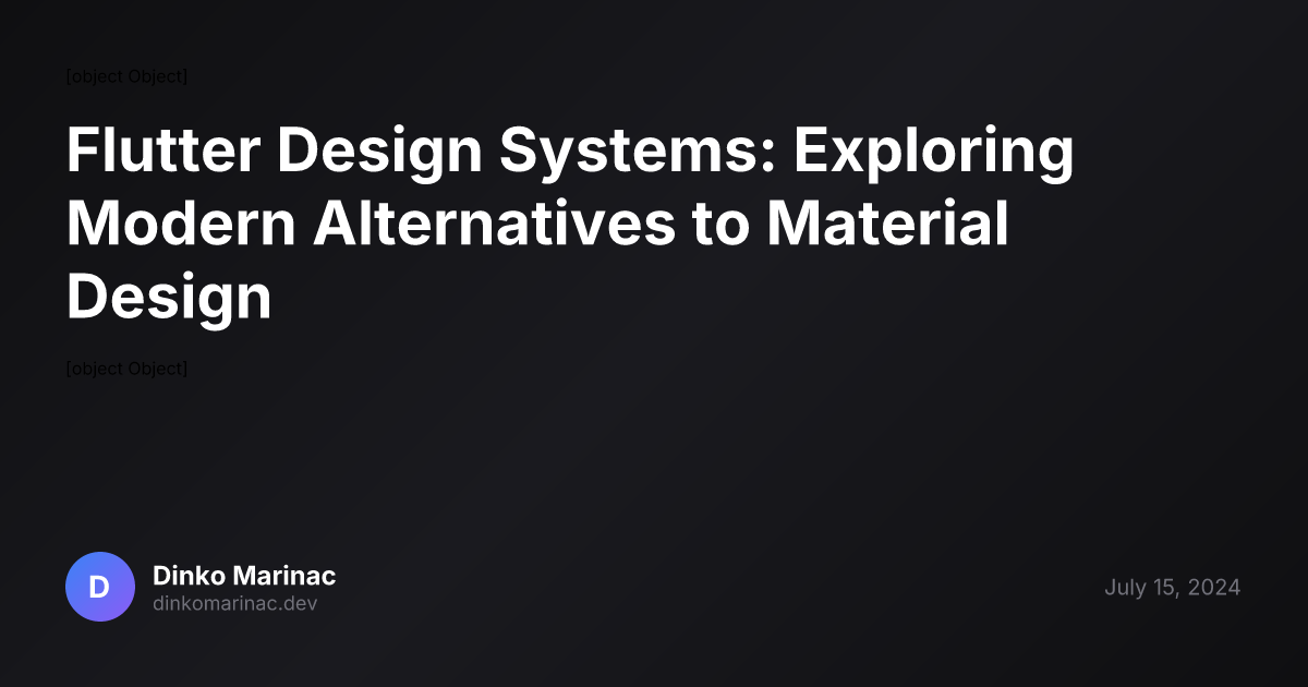 Flutter Design Systems: Exploring Modern Alternatives to Material ...