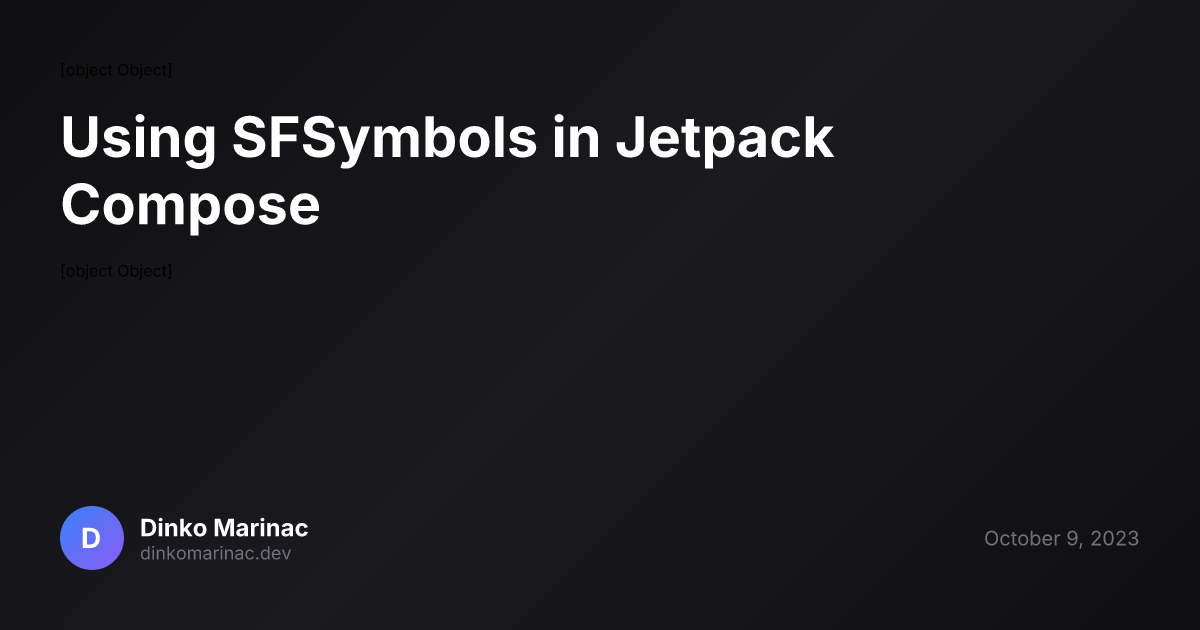 Using SFSymbols in Jetpack Compose | Dinko Marinac